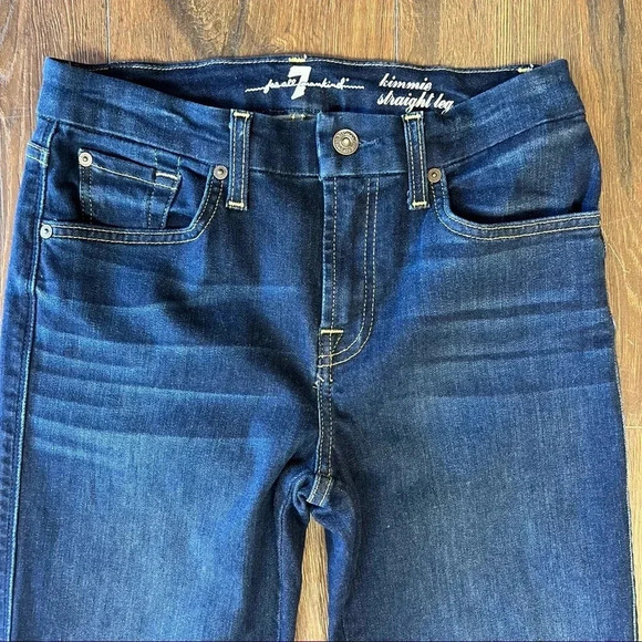 7 for all mankind Kimmie straight leg jeans SZ 28/6 - Picture 3 of 5